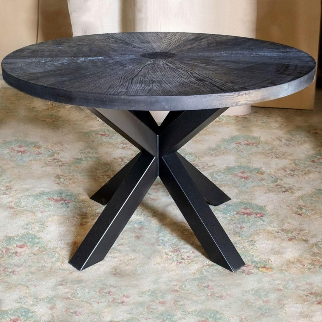 Table Base 28 Inch,Heavy Duty Pedestal Metal Dining Table Base for Glass, Marble, and Wood Tops, Furniture Legs for Home,Kitchen,Office(Black)