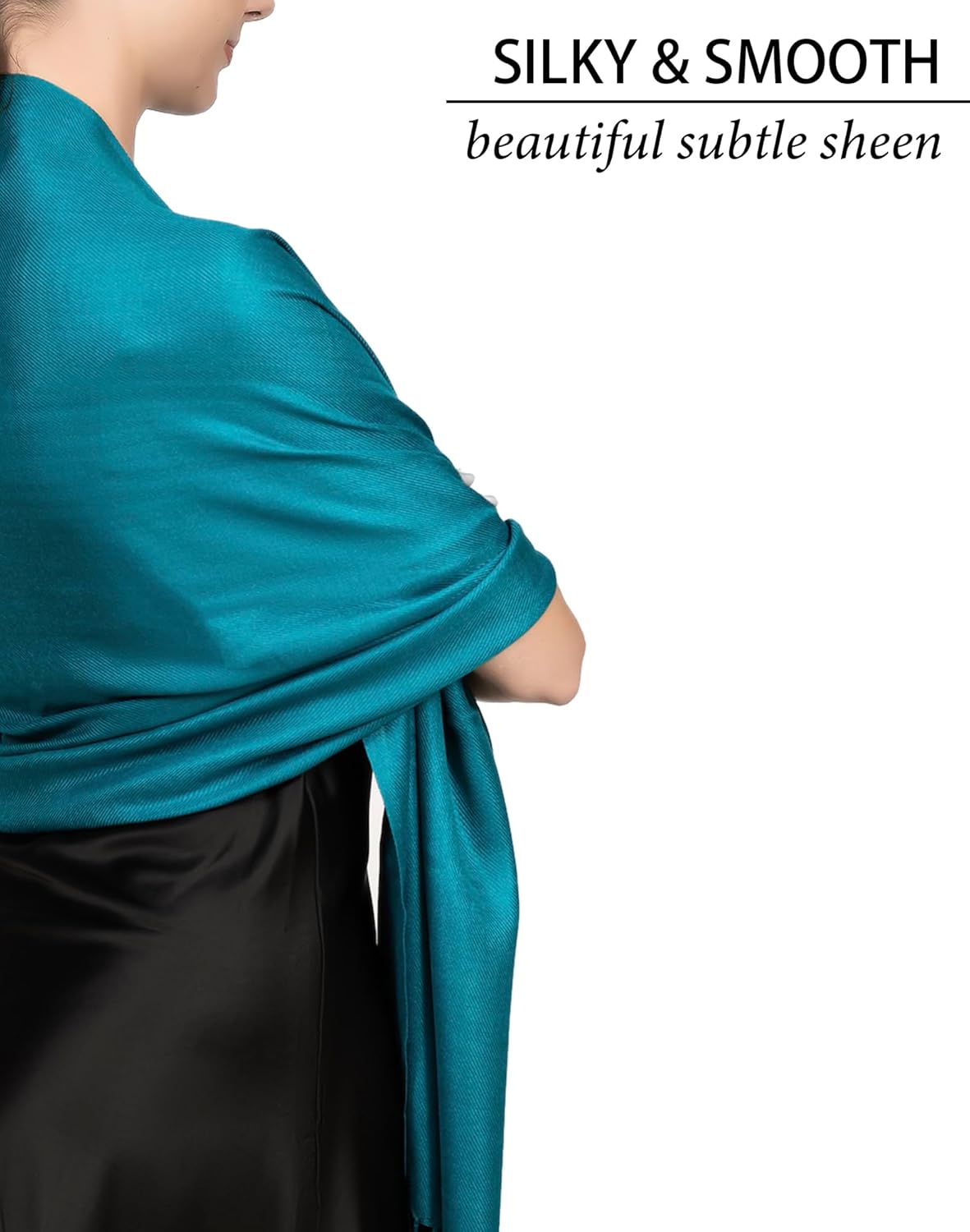 Achillea Soft Silky Pashmina Scarf for Women – Shawl Wrap for Evening Dresses, Bridesmaids, Weddings & Everyday Wear - Image 4