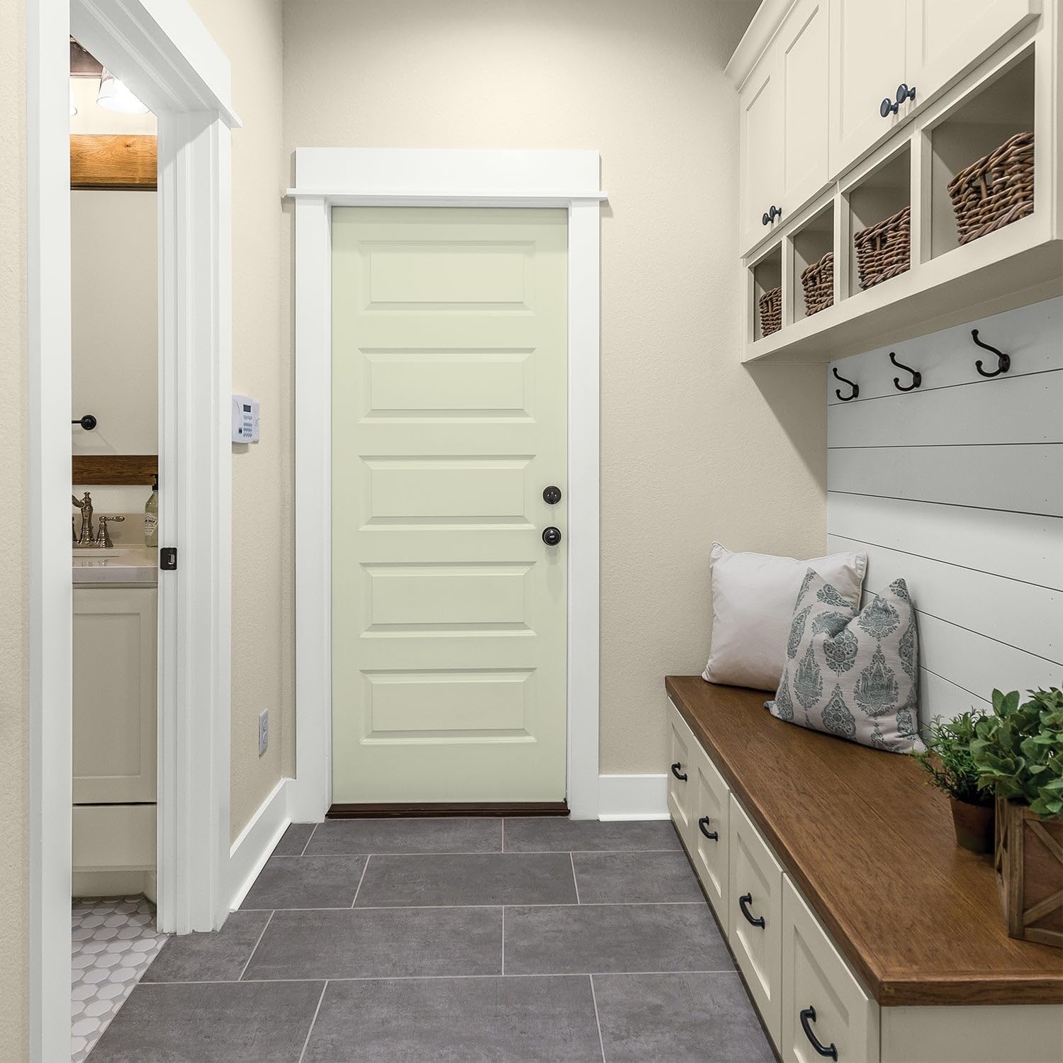 Glidden Interior Paint + Primer: Sage/Slow Dance, One Coat, Semi-Gloss, 1-Quart