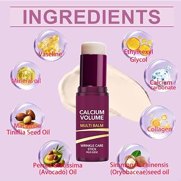 2PCS Calcium Multi Balm Anti-Aging,Multi Balm,Collagen Wand Stick,Korean Collagen Stick for Face,Moisturing Balm & Nourishing & Reduve Fine Lines,Eye & Face & Neck,All Skin Type
