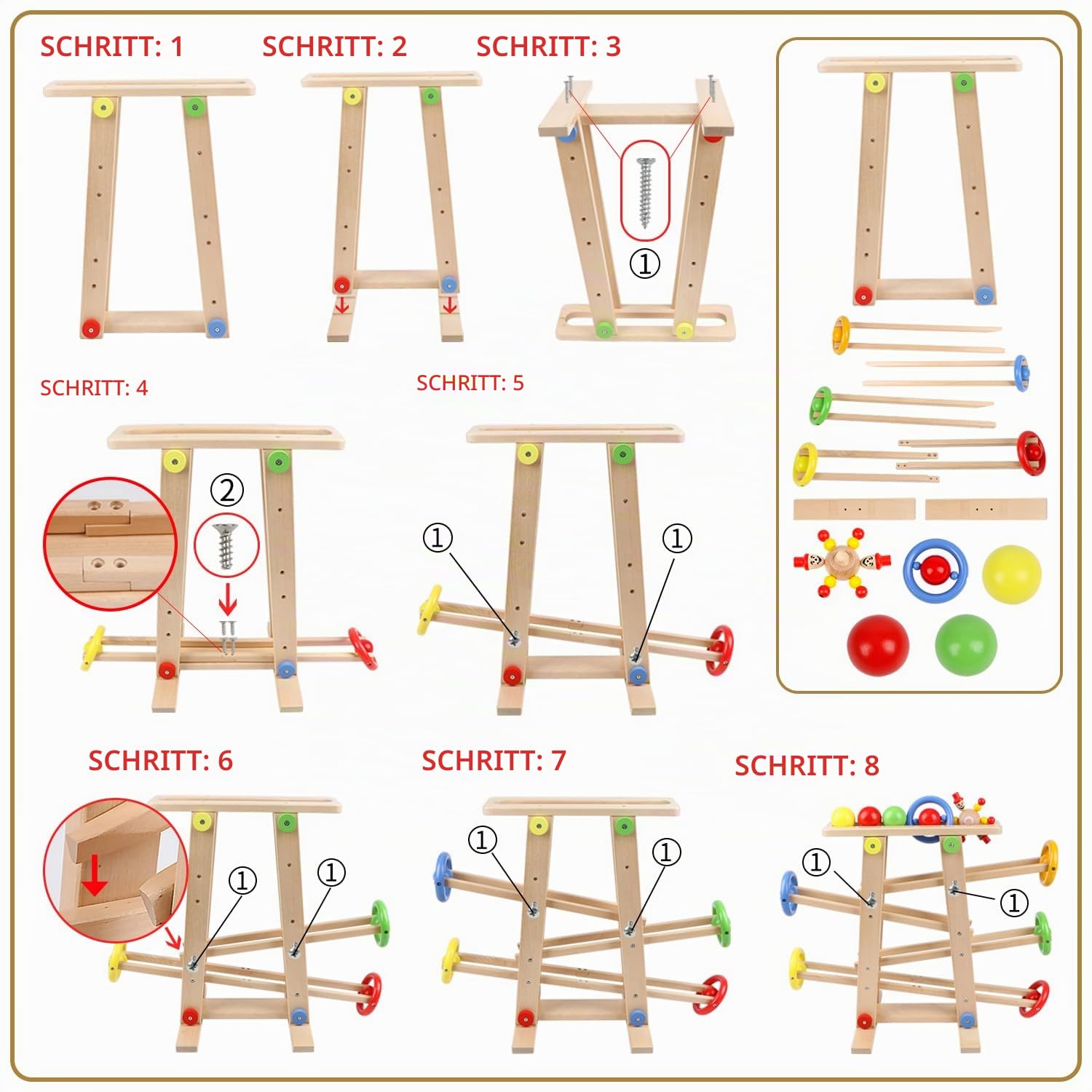 Holz Ramp Race Tracks Holz Gleiter Track Set Pädagogisches Spielzeug für Kinder