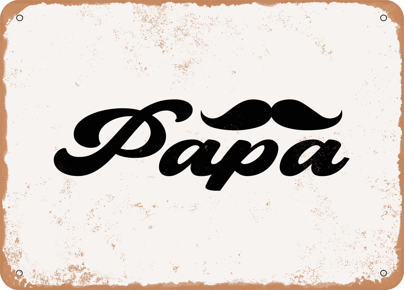 Miaomansenstore Metal Sign - Papa - Vintage Look Sign Home Decor