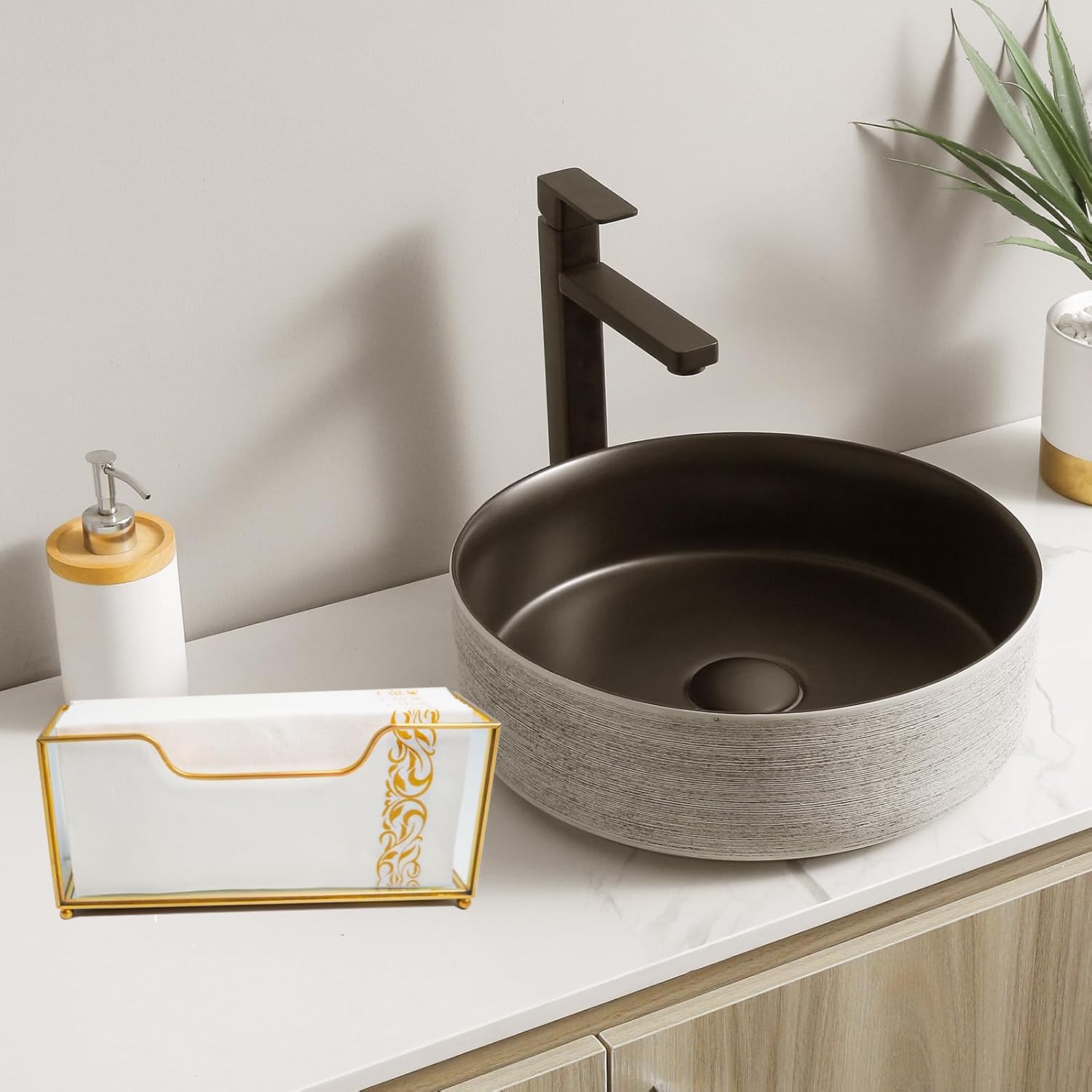 Guest Towel Holder,Gold Glass Napkin Holder for Bathroom,Vertical Bathroom Napkin Holder with Feets,Stylish Guest Towel Holder Tray for Bathroom Toilet Kithcen Dining Table Party Decor - Image 7