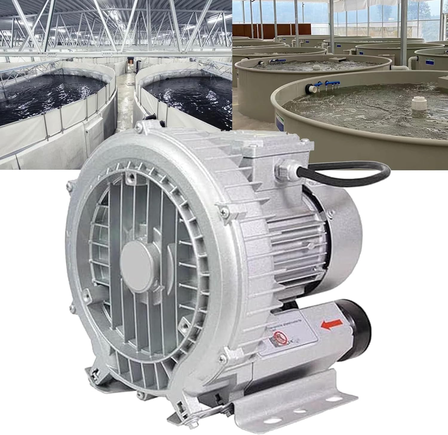 220V Regenerative Blower for Fish Pond, Electric Air Pump & Aerator, Centrifugal Vortex Fan for Aquarium, Septic Tank, High Efficiency Pond Aeration Solution