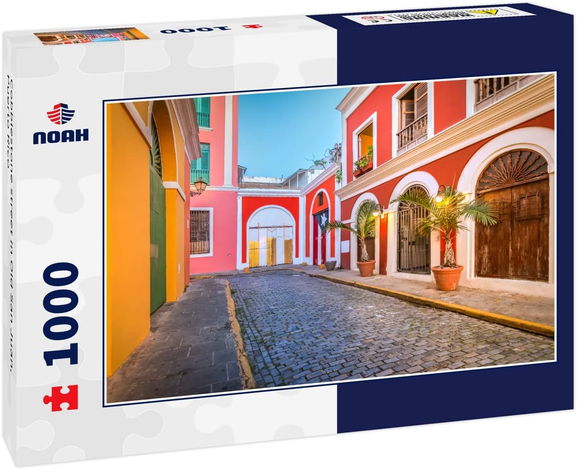 Noah Jigsaw Puzzle Cobblestone Street in Old San Juan, Puerto Rico 1000 Pieces