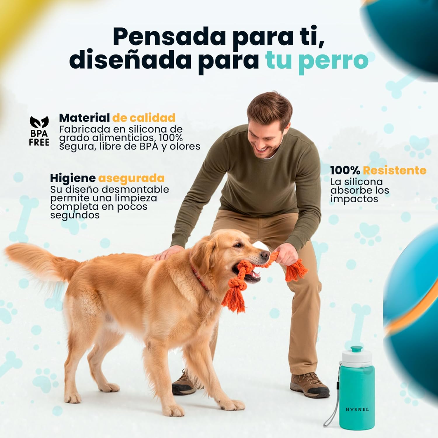 Botella de Agua Plegable para Perros 550 ml, Botella de Agua Portátil para Perros, Botella de Agua para Pasear al Perro, Ideal para Viajes, A Prueba de Fugas y Resistente a Caídas 7