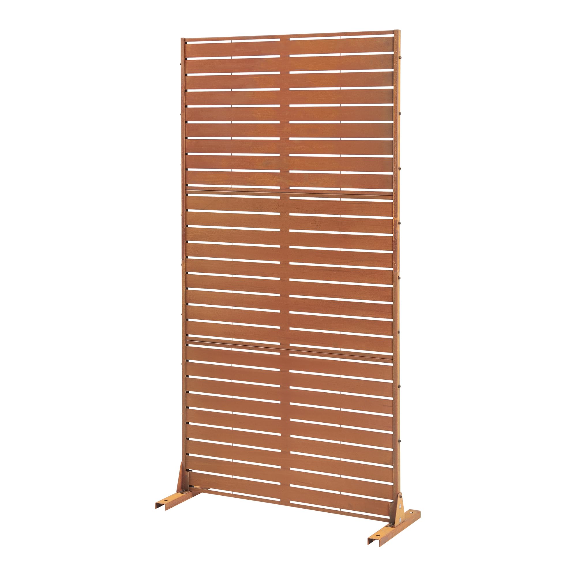 casa.pro Cloison de Séparation pour Extérieur Intérieur Paravent Séparateur de Pièces Panneau d'Intimité Design pour Délimiter Différentes Espaces Décoratif Acier Corten 180 x 90 x 40 cm Rouille