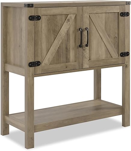 Miniatura 9 de Mesa consola de sofá, gabinete de cafetería, 31.5 pulgadas de largo x 13.8 pulgadas de profundidad x 34.65 pulgadas de alto, mesa de entrada con 2