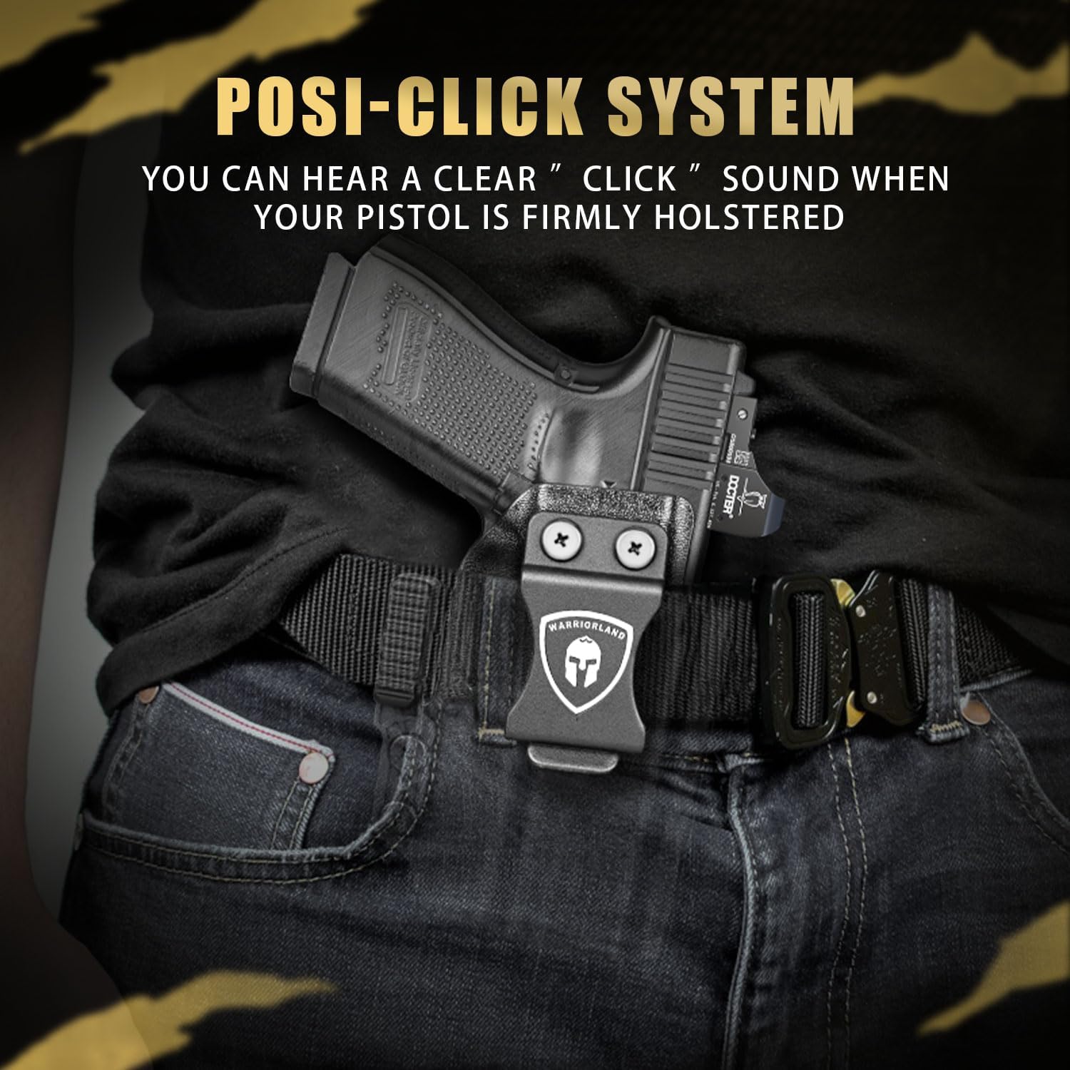 WARRIORLAND IWB Kydex Holster, Fit for Select Glock 17/19/ 19X/20/21/ 26/43X/43Xmos, Hellcat Pro, Sig P320/ P365/P365X/ P365XL, G2C/G3C/G3, M&P Shield/Shield Plus, XDS, SCCY and More, Claw& Optic Cut