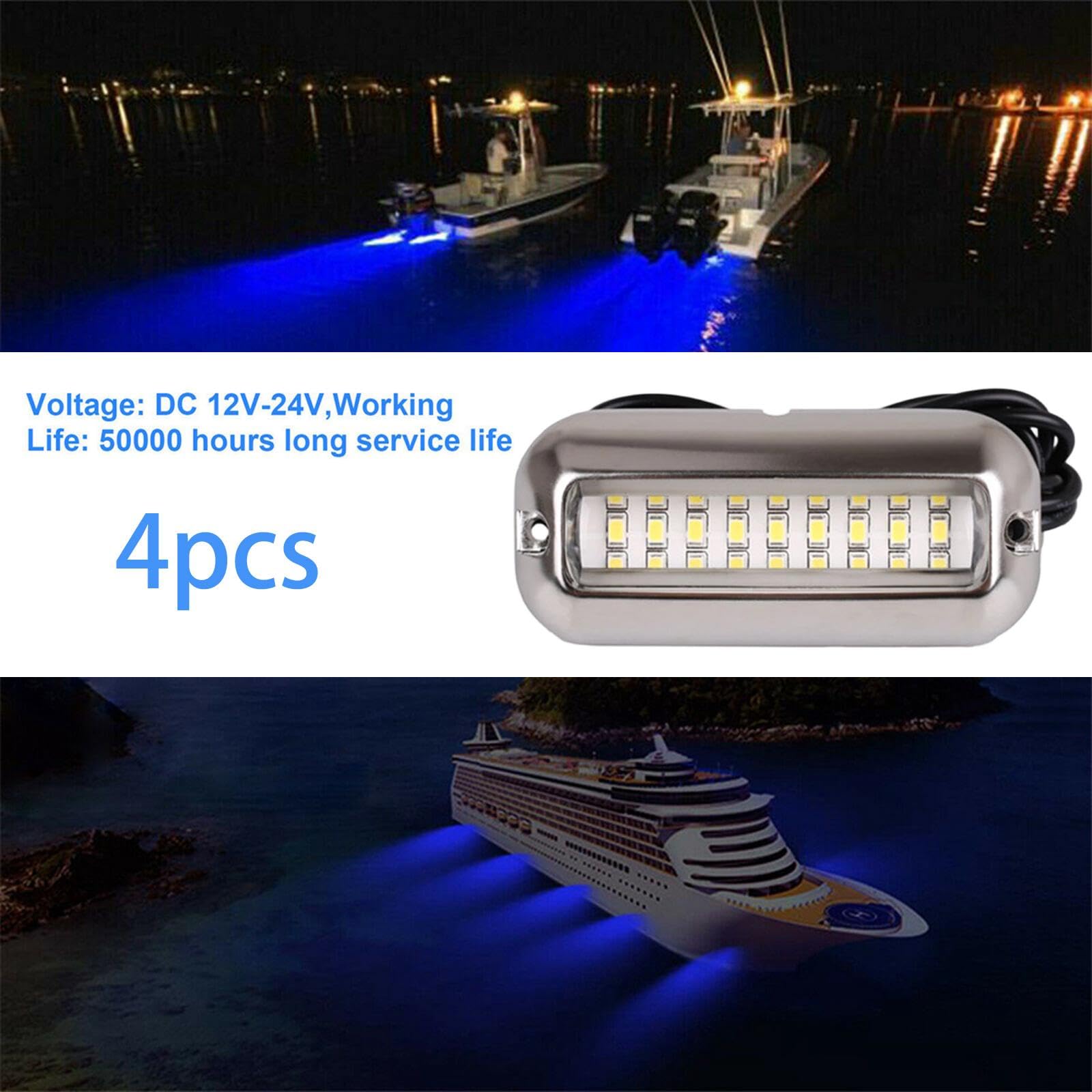 4 Luci di Poppa per Barca, Kayak - Illuminazione LED Marina
