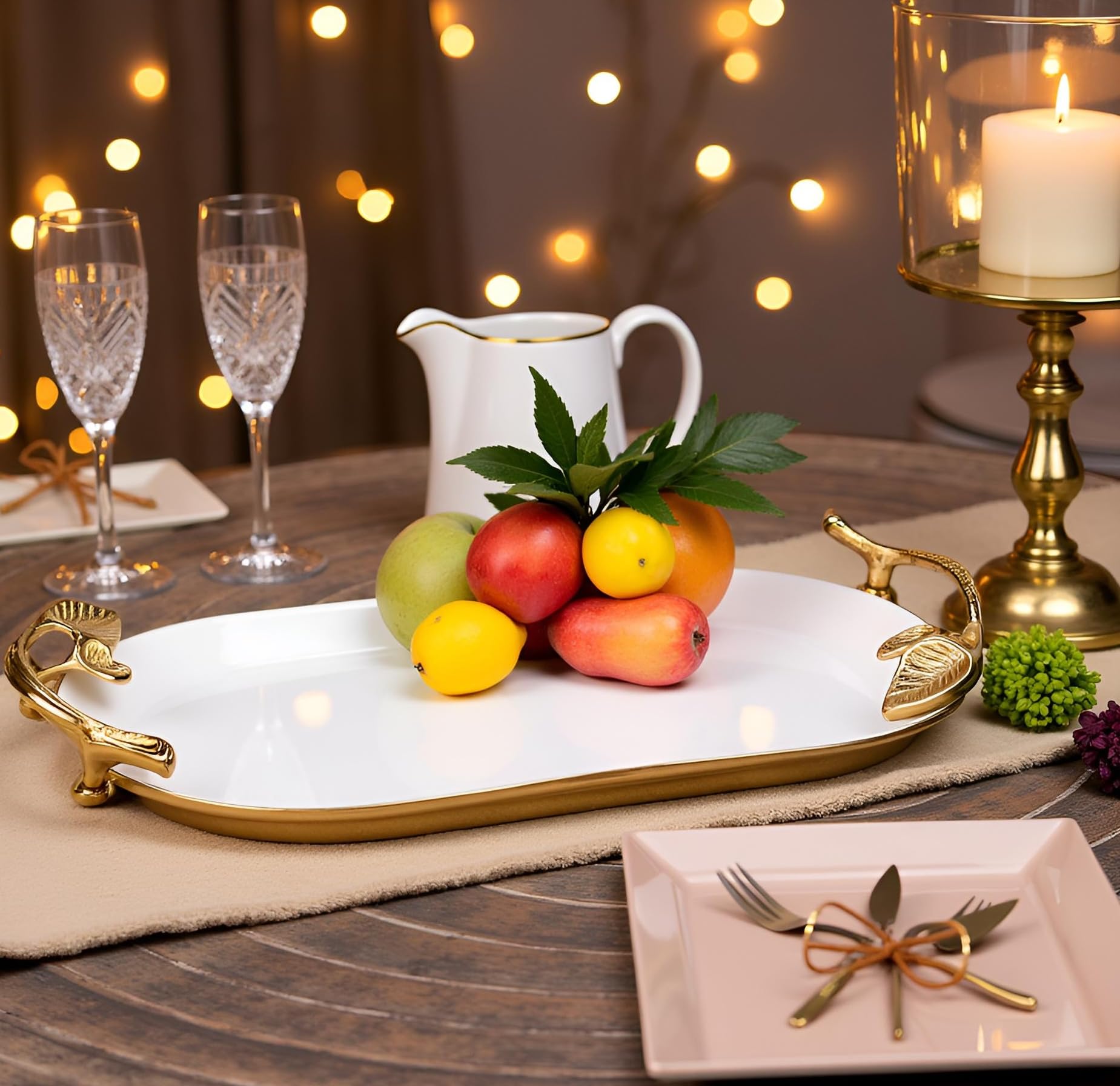 テーブル用品 Gold tray B Amazon.com: Cruiser's Caché 15