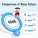 GKYET Quiet Hula Circle Hoops,65 inch 32 Knots Plus Size Hula Infinity Fitness Detachable Hoops. Exercise Hoop Suitable for Beginners - Blue gallery image