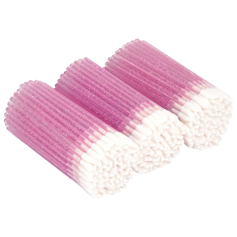 Pincéis descartáveis para lábios tifanso Crystal Pink, 300 unidades