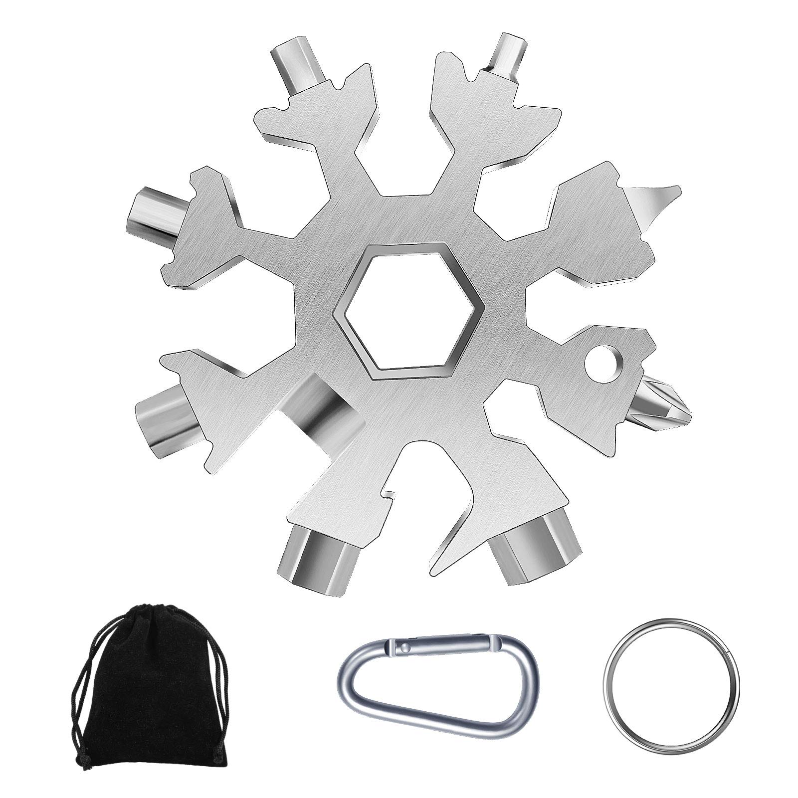 Snowflake Multitool Small Multitool Snowflake Multitool - 18-in-1 Stainless Steel Tool With ...