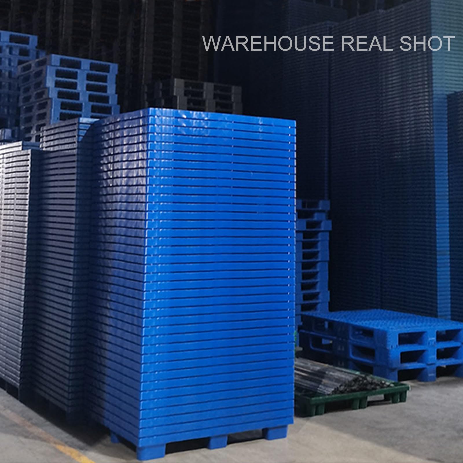 Palettes en plastique pour stockage industriel, palettes de sol robustes pour garage, entrepôt, supermarché et utilisation en extérieur