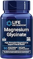 Vista 1 de Life Extension Glicinato de Magnesio, Salud Cardíaca, Salud Ósea, Apoyo para Nervios y Músculos, Altamente Absorbible, Sin Gluten, Sin OMG