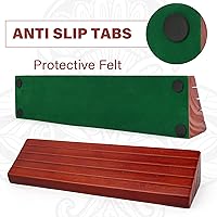 Vista 5 de LotFancy Tarjetero para niños, adultos, personas mayores, grandes tarjeteros de madera manos libres para noches de juegos de cartas familiares