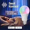 Xenon Smart Wi-Fi Led Smart RGB Bulb Mobile Application Controlled Google Home and Alexa Compatible Multi Color Lamp (1 Piece) X7021 [Energy Class F]