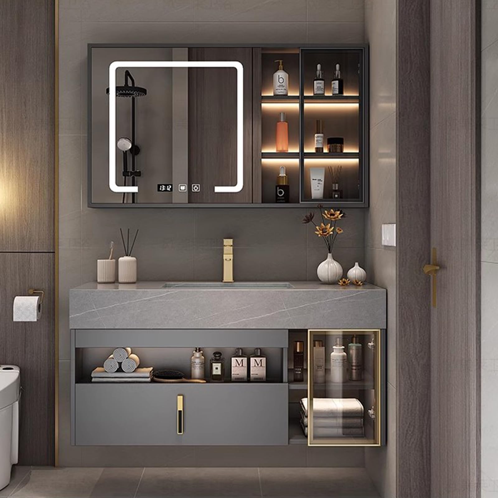 Amazon.com: TIZAZO 52IN Bathroom Vanity - Bathroom Vanity with