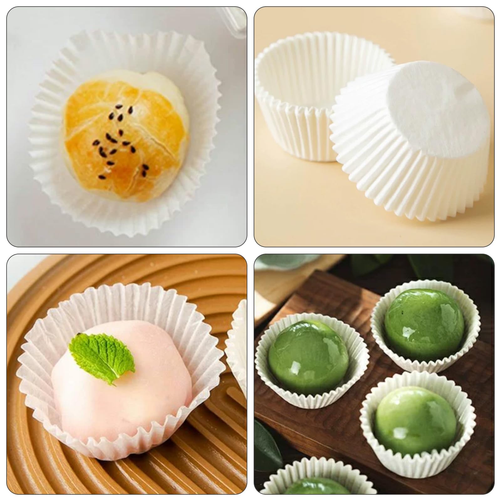 LWMTT 500 stuks muffinvormpjes, papier, mini muffins, papieren vormpjes