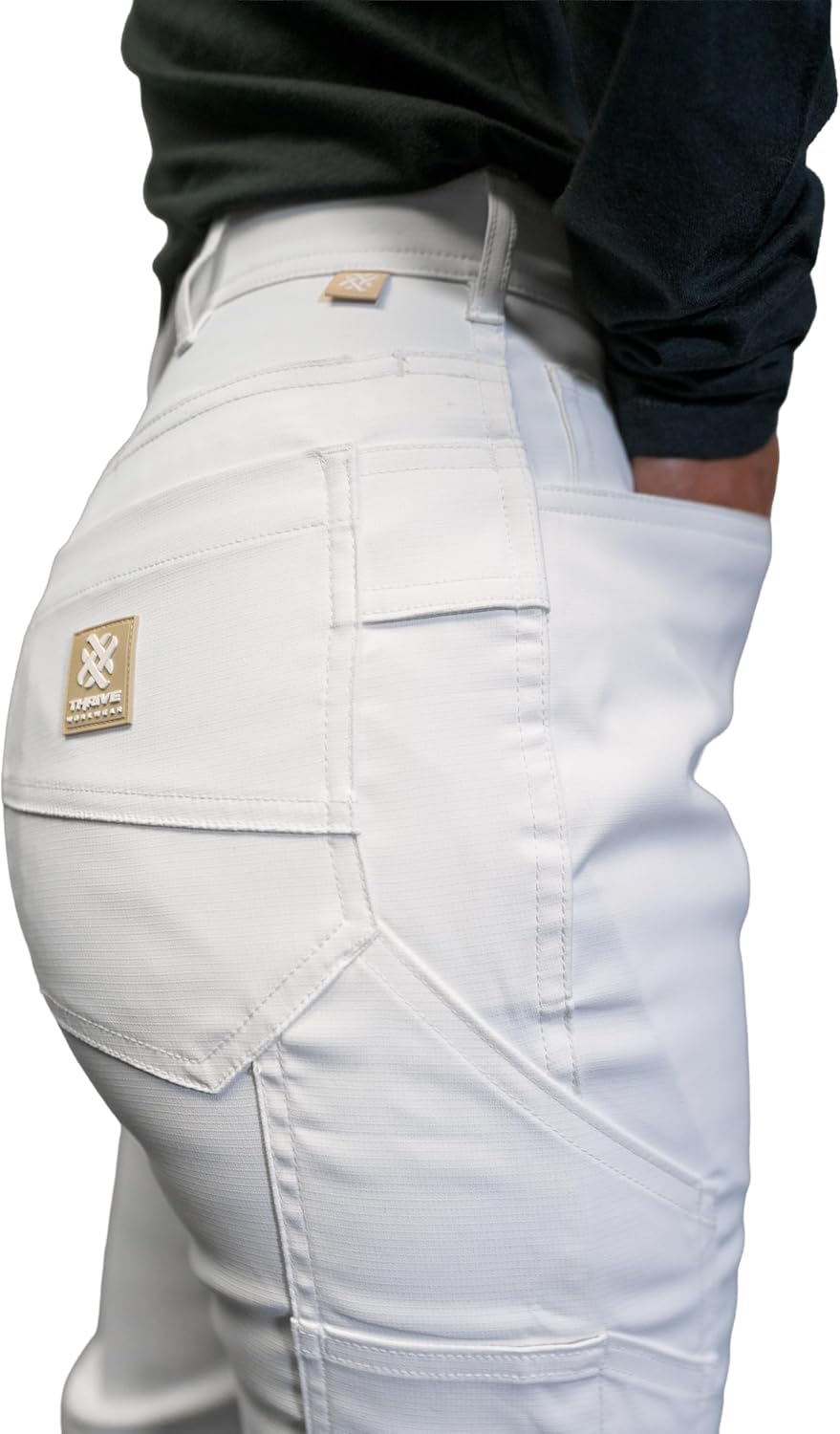 Women's Painter's Core Work Pants, Ghost White ACTIONFLEX DX Stretch Fabric