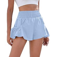 BMJL Womens Athletic Running Shorts 2.5" Flowy High Waisted Ruffle Shorts
