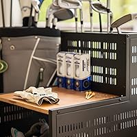 Vista 7 de Organizador de almacenamiento de golf Teal Triangle, almacenamiento gratuito para garaje resistente, contiene palos de golf, bolsas, accesorios