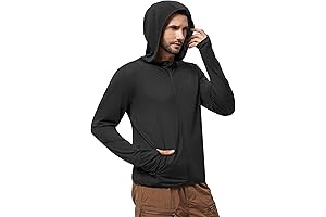 UPF 50+ Mens Full Zip Hoodie for Sun Protection