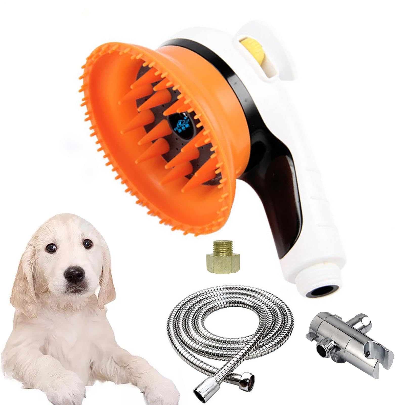 Pulverizador de ducha para – elegante versátil perro conjunto de mascotas | duradero, con cepillo, suave suave tentáculo masaje cabeza | Multipurpose Outdoor Indoor Utility