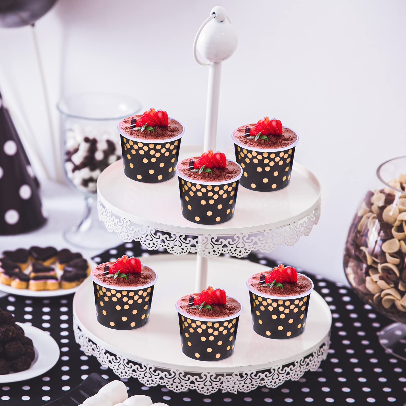 Gobelets à Crème Glacée En Papier, 50 Unités, 250 Ml, Assiettes