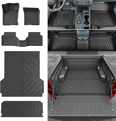 Vista 7 de powoq Tapete híbrido compatible con Ford Maverick 2022-2025, tapete de cama de elastómero termoplástico, tapete de repuesto para Ford Maverick