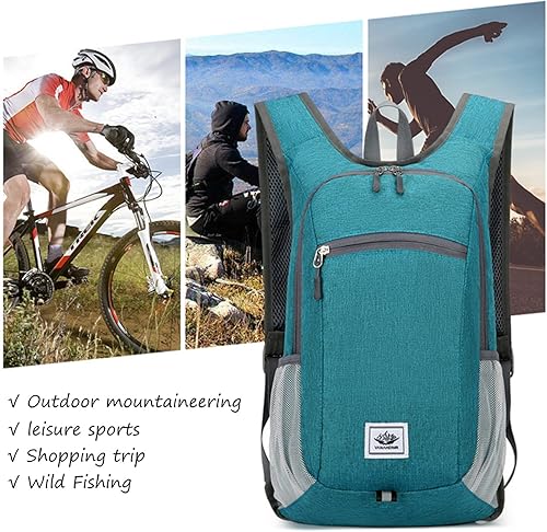 Miniatura 2 de DOJUNS Mochila de senderismo de 15 litros, mochila de viaje pequeña, ligera, plegable, plegable, mochilas de campamento para mujeres y hombres