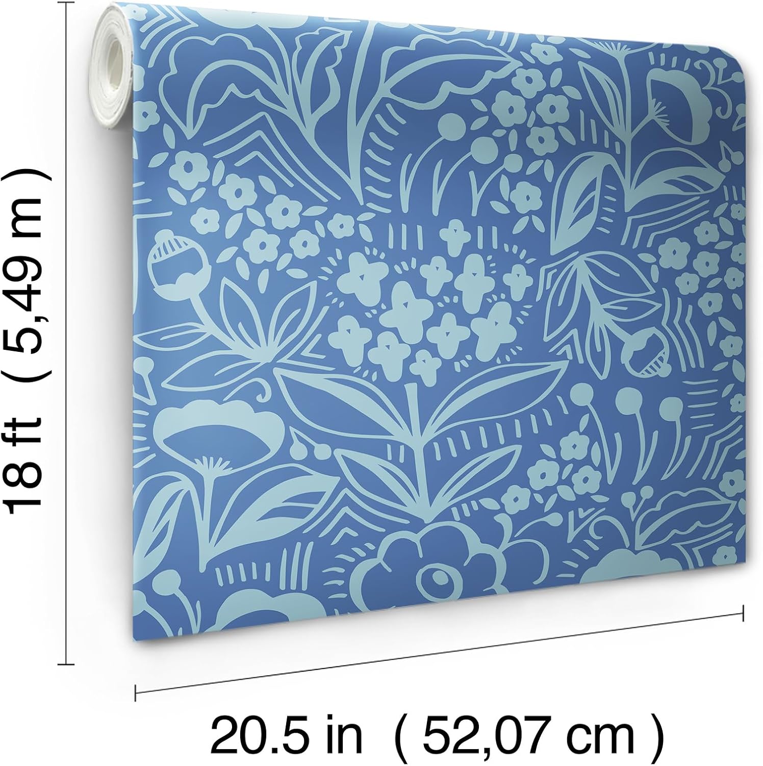 NuWallpaper x Megan Carter Jeani Blue Peel and Stick Wallpaper, MCS6402