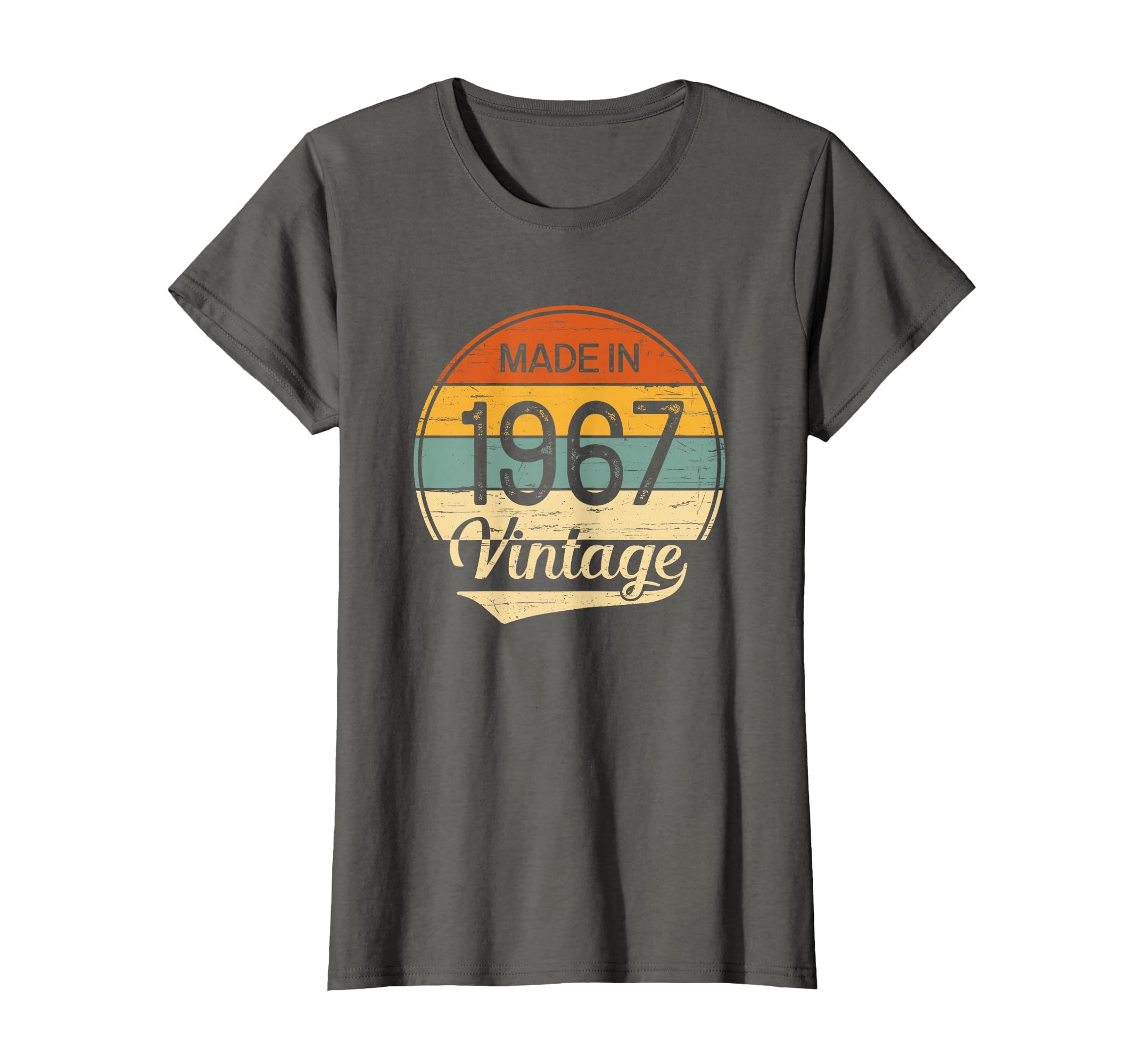 Uomo Maglietta – all Original Parts Aged to Perfection 1967 – 57 Anni Idea Regalo 57° Compleanno T-Shirt Anniversario Stampa Grafica Vintage Anno 1967 novità Grigio Chiazzato S