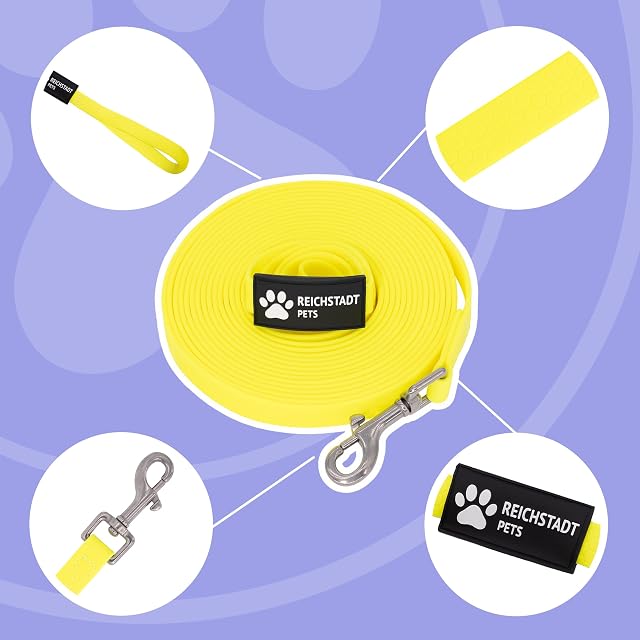 Foto 2 de 8 de Reichstadt Pets Correa PVC Perros Repelente Agua Yellow 10m