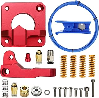 Uwariloy Alimentador extrusora MK-8, alimentador engrenagem dupla, extrusora 3D atualizada, alimentador engrenagem dupla metal, molas nível cama para Ender 3/3 Pro/3 V2/3 Max/5/5 Pro/5 Plus/CR-10 Series
