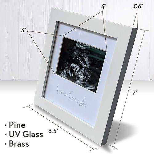 Miniatura 5 de Green Pollywog Sonogram Photo Display | Marco de ultrasonido blanco | Regalo de embarazo para madres primerizas, padres y abuelos | Decoración de