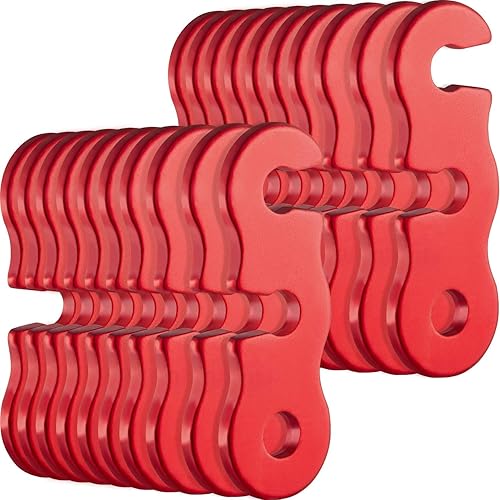 SATINIOR Guyline - Tensor de aleación de aluminio para tienda de campaña, tensor de cuerda de paracaídas, ajustadores de cuerda para tienda de