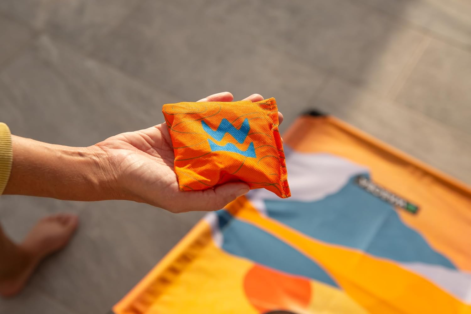 Waboba Portable Cornhole Set, Includes 8 Corn Hole Toss Bags and Travel Bag, Easy Assembly and Take Down
