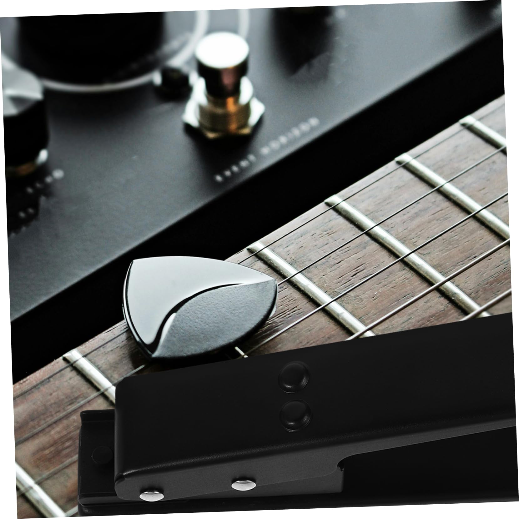 Plettro per Chitarra Nero in Ferro, Strumento per Taglio | Creazione Personalizzata del Plettro, Accessorio Materiale Incluso, per Plettri e Bassi