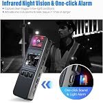 Mini Body Camera with 64GB High-Spec SD Card【1.4'' Color Screen】, Bodycam, FHD 1080P Body Cam, 180° Rotating Lens, Night Vision, Motion Detection, Large Battery, Camcorder for Police/Cycling/Travel