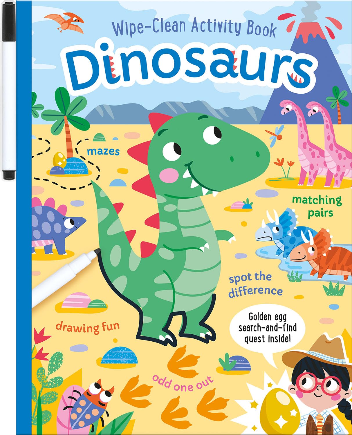 Dinosaurs Wipe-Clean Activity Book: Reusable Drawing and Activity Fun