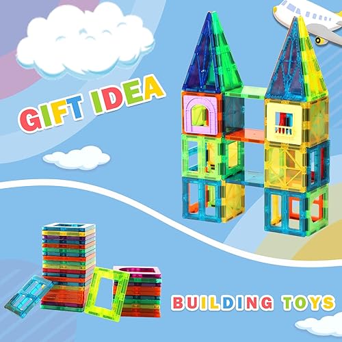 Miniatura 4 de OugerToy Juego de 64 azulejos magnéticos + 2 autos magnéticos