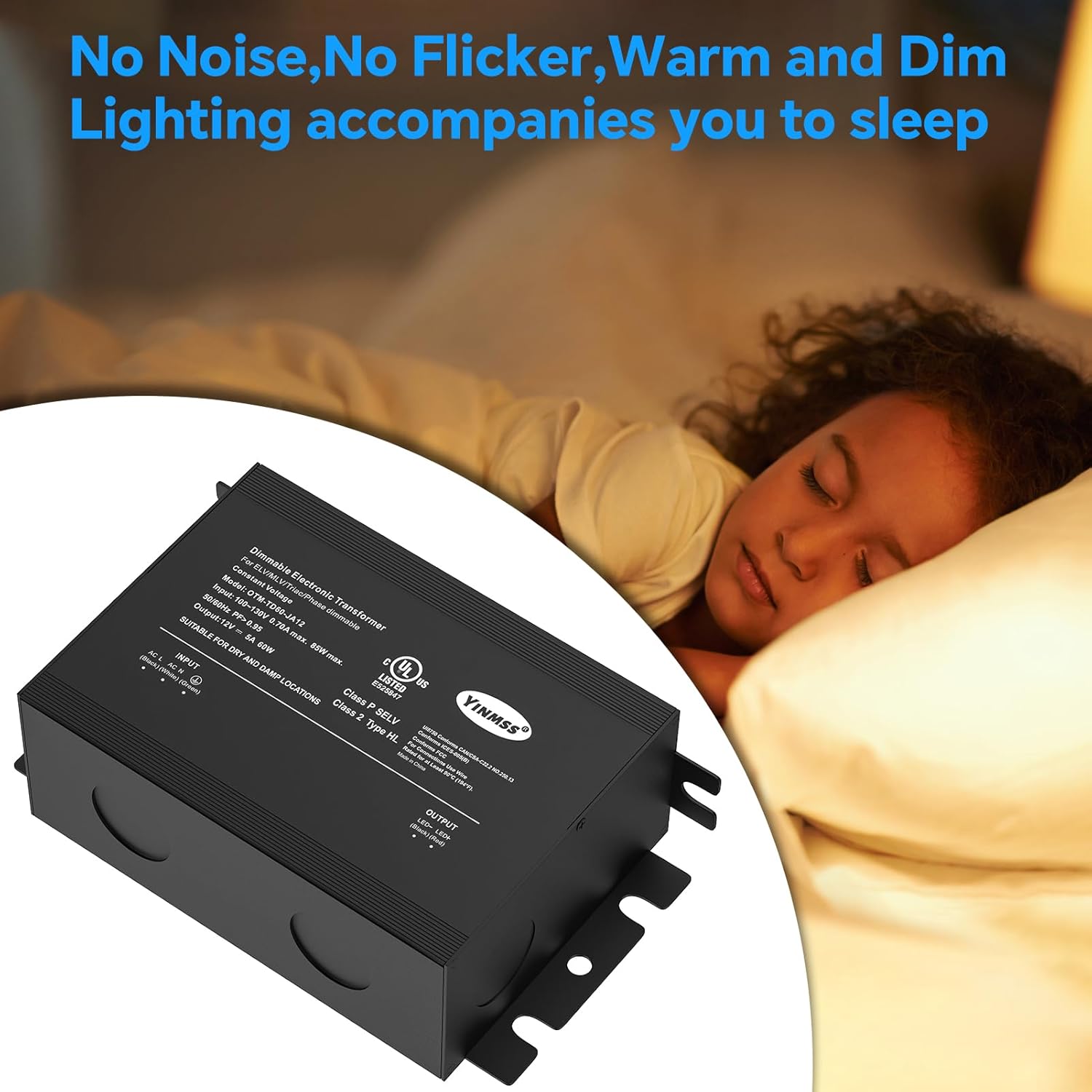 LED Driver 12V 60W DimmableTriac ELV/MLV LED Transformer Compatible with Lutron&Leviton Switches,for LED Strip Lights,Kitchen, Cabinet,UL&FCC-Listed