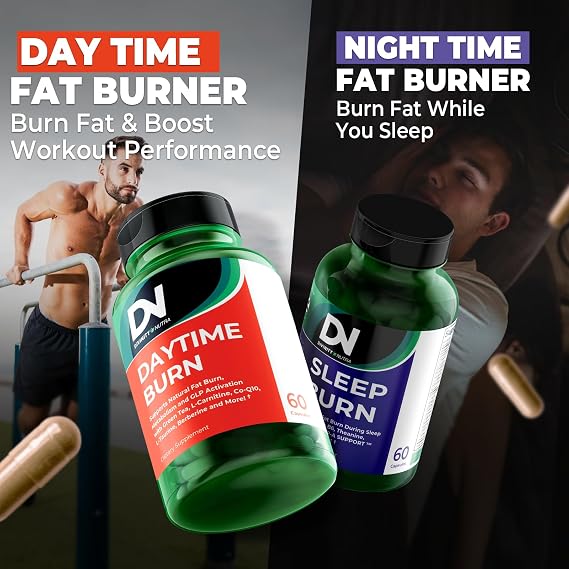 Daytime Fat Burner Supplement for Men & Women,Weight Loss Pills for Women, with Green Tea Extract, Co-Q10, Turmeric, Berberine,Bitter Melon for Metabolism Appetite Support 60 Capsules