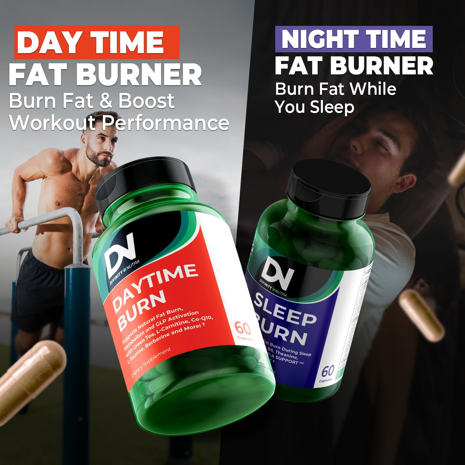 Amazon.com: Daytime Fat Burner Supplement for Men & Women,Weight Loss Pills  for Women, with Green Tea Extract, Co-Q10, Turmeric, Berberine,Bitter Melon  for Metabolism Appetite Support 60 Capsules : Health & Household