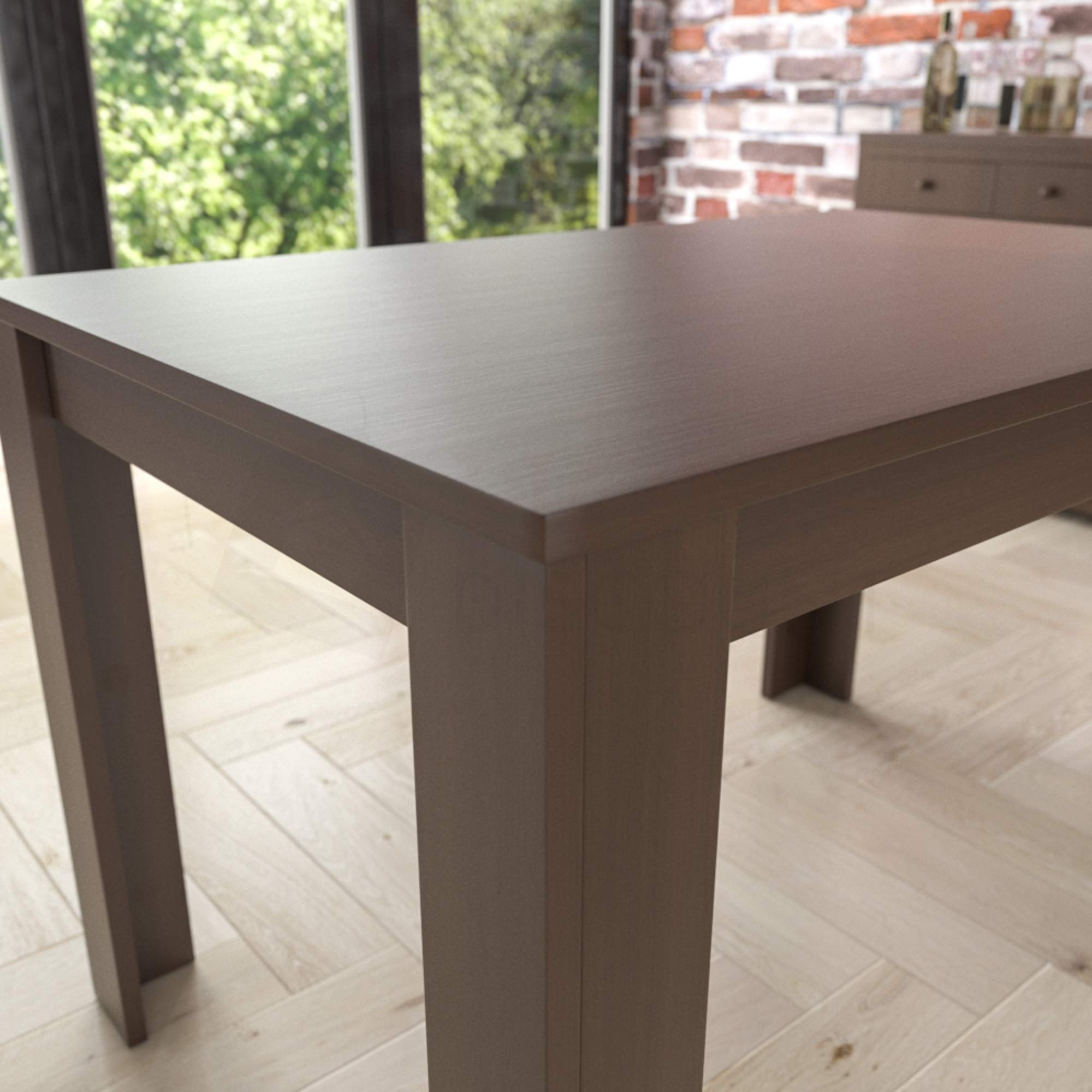 Vida Designs Medina Tavolo da Pranzo a 4 Posti, in Legno MDF, Rettangolare, Moderno, per Cucina e Sala da Pranzo, Colore: Noce