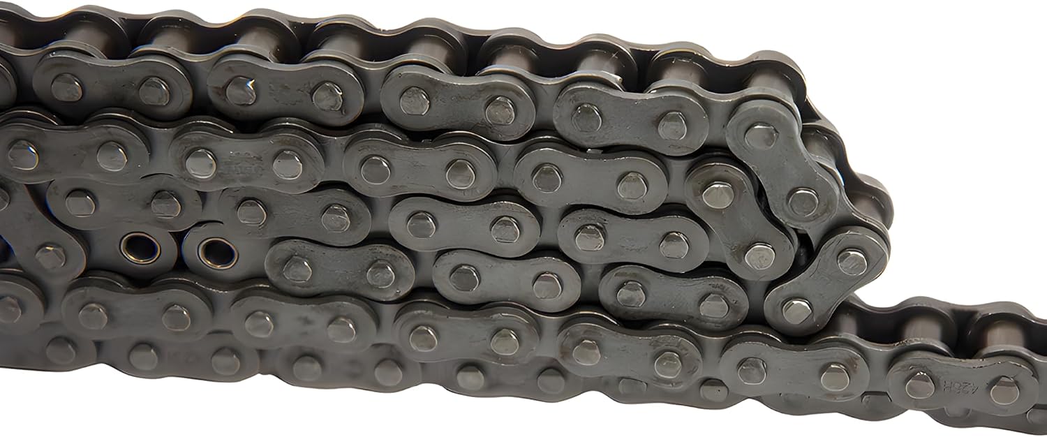 420 Motorcycle Roller Chain 10 Feet(240 Link) with 1 Connecting Link for Go Kart Mini Bike ATV Dirt Bike