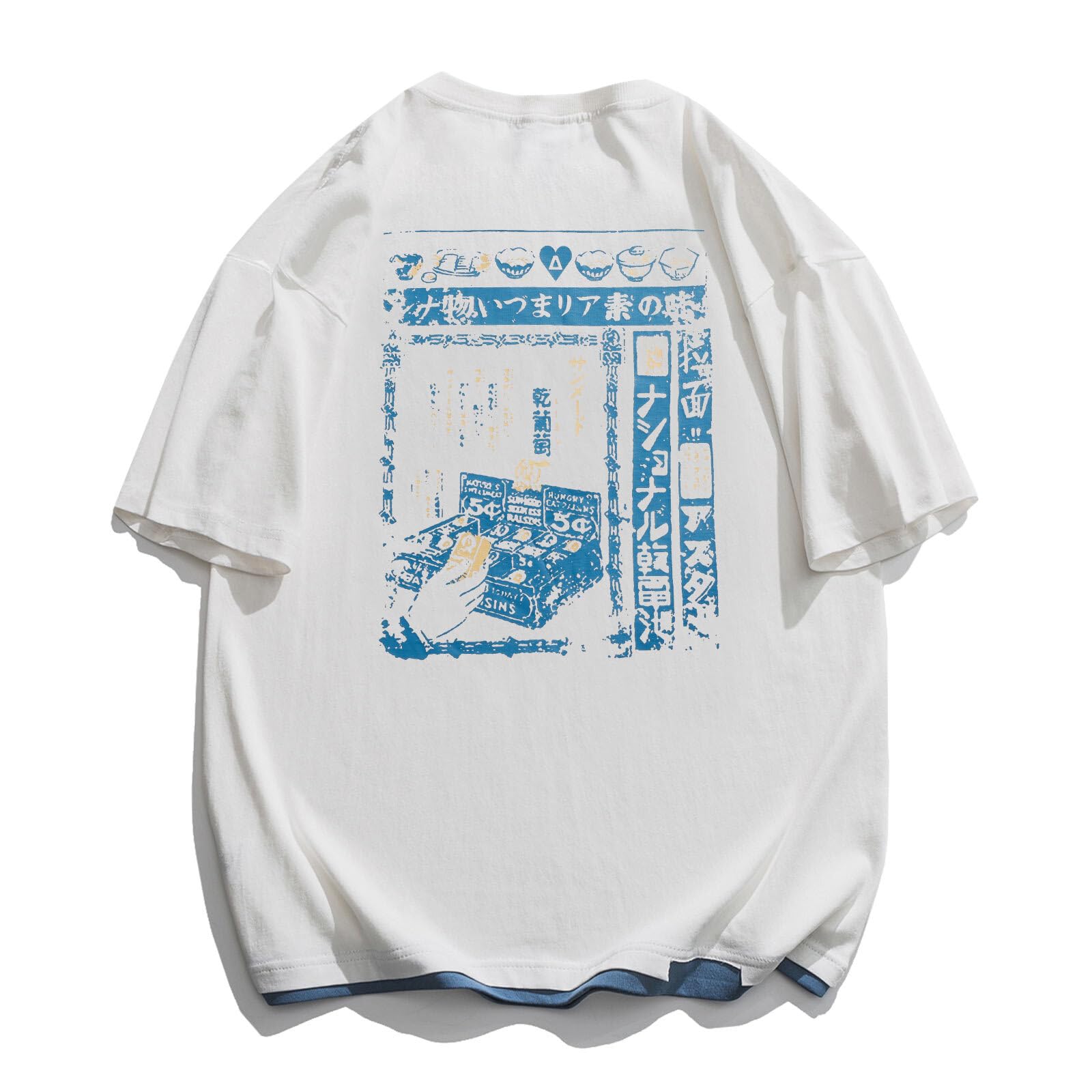 Aelfric EdenMens 90s Vintage Oversized Shirts Unisex Harajuku T Shirt Print Graphic Tees Casual Summer Streetwear Top