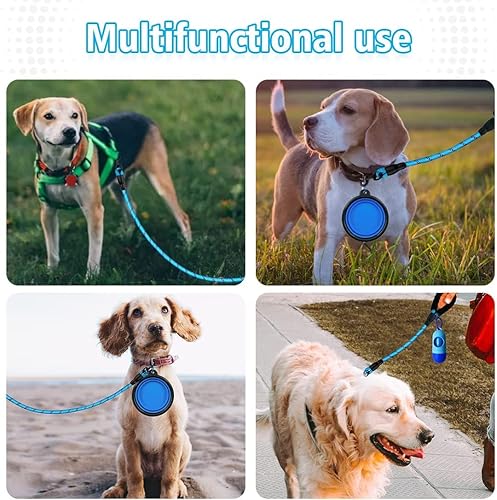 Miniatura 6 de ZOVJCY Correa fuerte para perros de 2 pies5 pies6 pies10 pies cómoda asa acolchada correa para perros pequeños medianos y grandes con cuenco